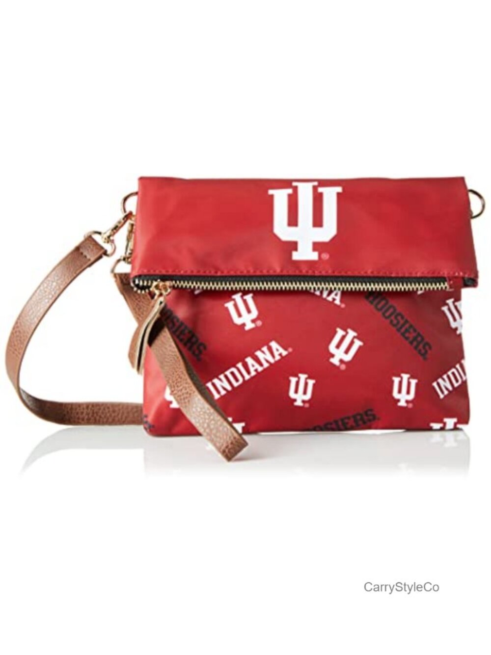 FOCO West Virginia Printed Foldover Tote Bag with Zipper Closure